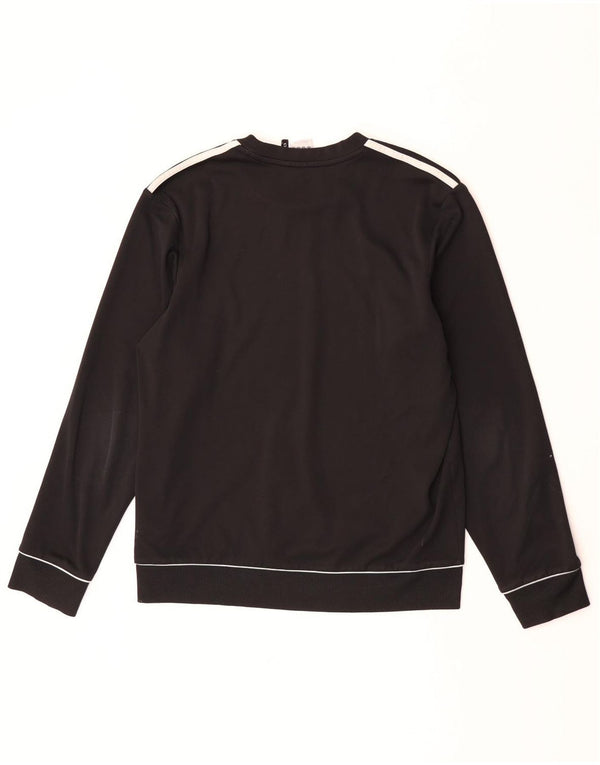 Adidas Herre Climalite Sweatshirt Jumper UK 40/42 Medium Sort Polyester