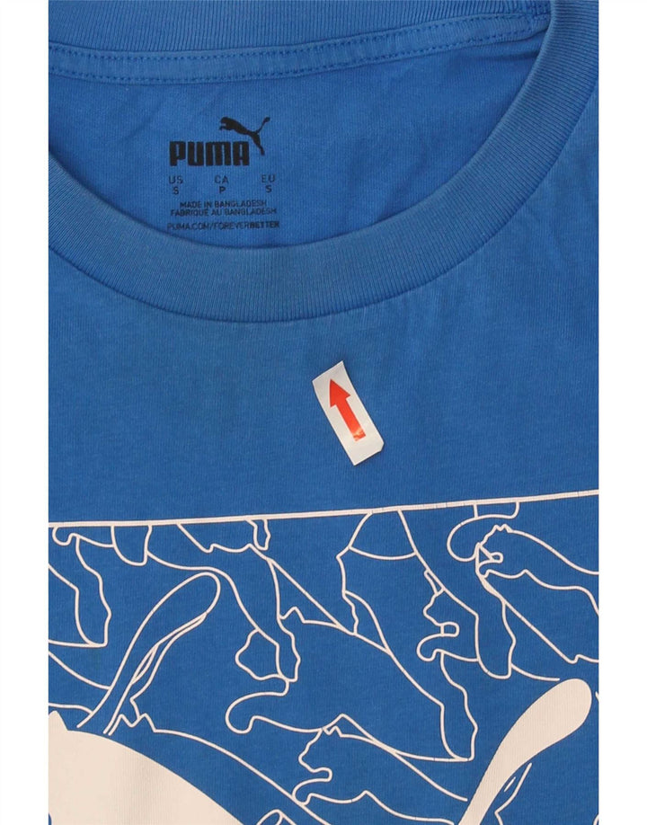 Puma Herre Grafisk T-Shirt Top Lille Blå