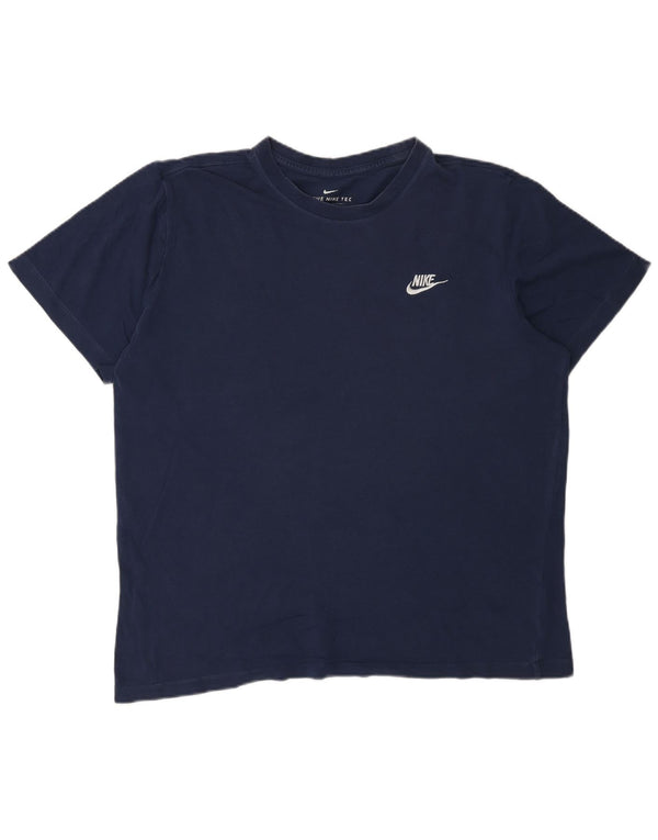 Nike T-shirt top til mænd, stor marineblå bomuld