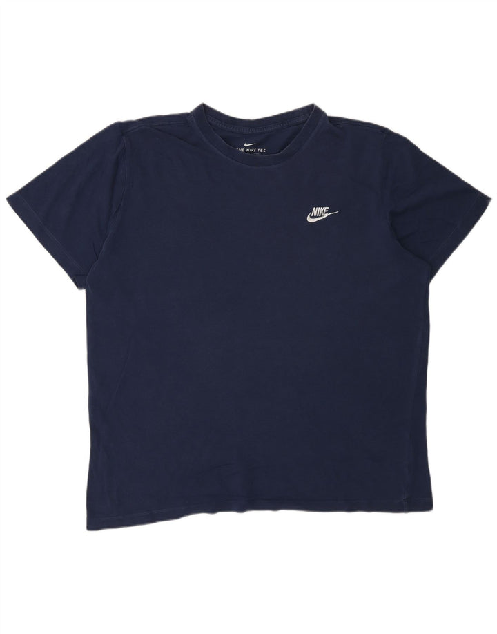 Nike T-shirt top til mænd, stor marineblå bomuld