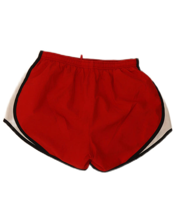 Nike Womens Dri Fit Regular Sports Shorts Small Red Colourblock Sports