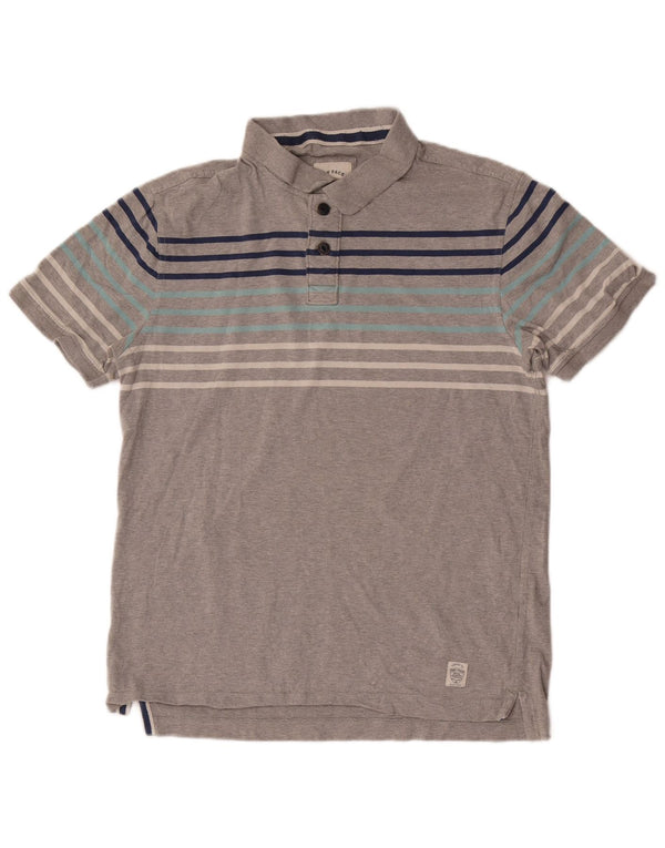 Fat Face Herre Polo Shirt Medium Grå Stribet Bomuld