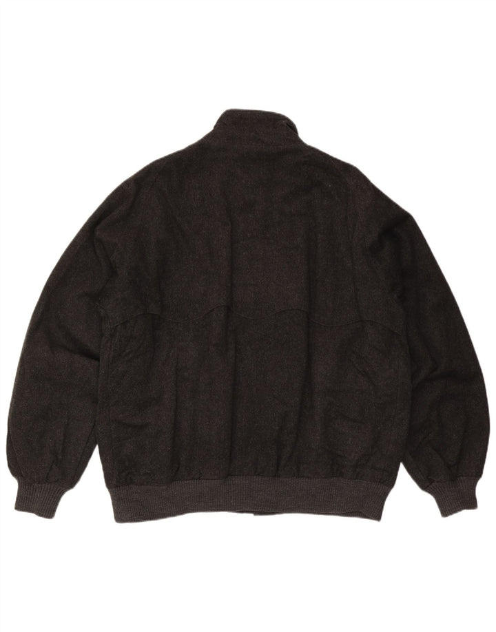 Brooks Brothers Bomberjakke til mænd UK 44 2XL Grå Uld