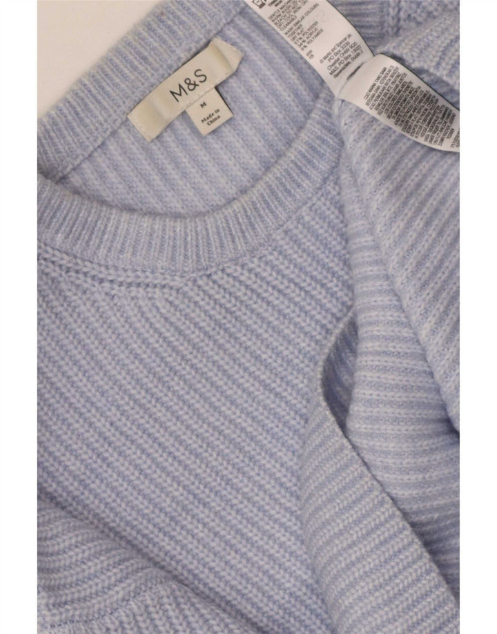 Marks & Spencer Dame sweater med rund hals DK 14 Medium Blue Polyester