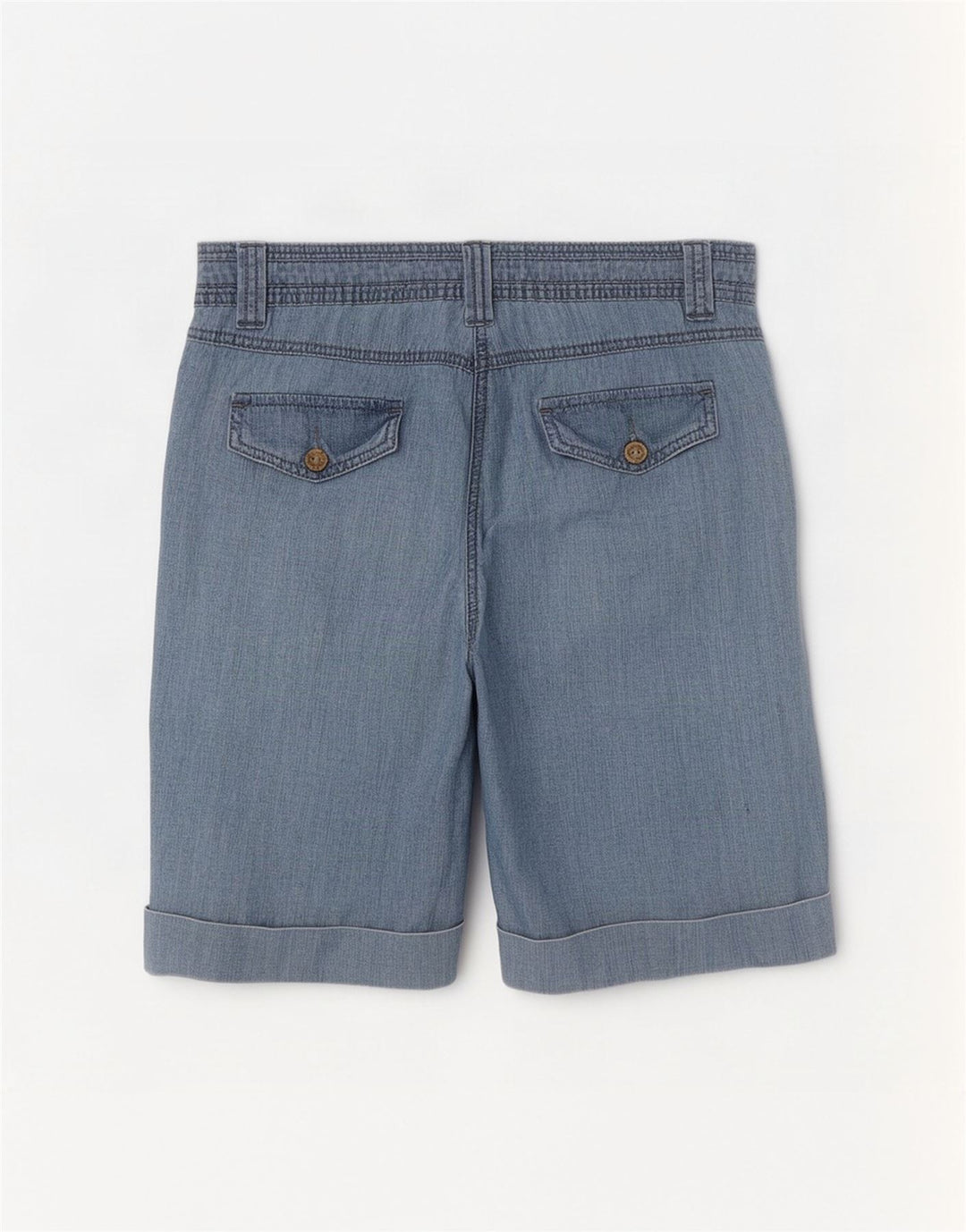 M&Co Dame Bermuda Shorts UK 14 Large W32 Blue Cotton