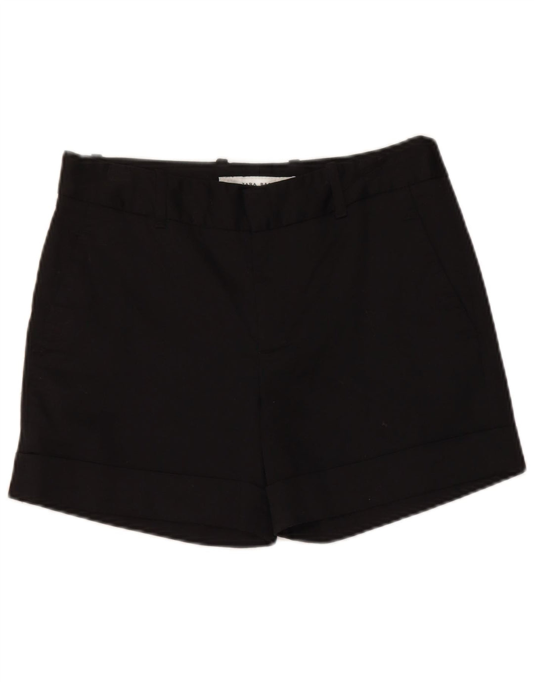 Zara Chino Shorts til kvinder Medium W28 Sort bomuld