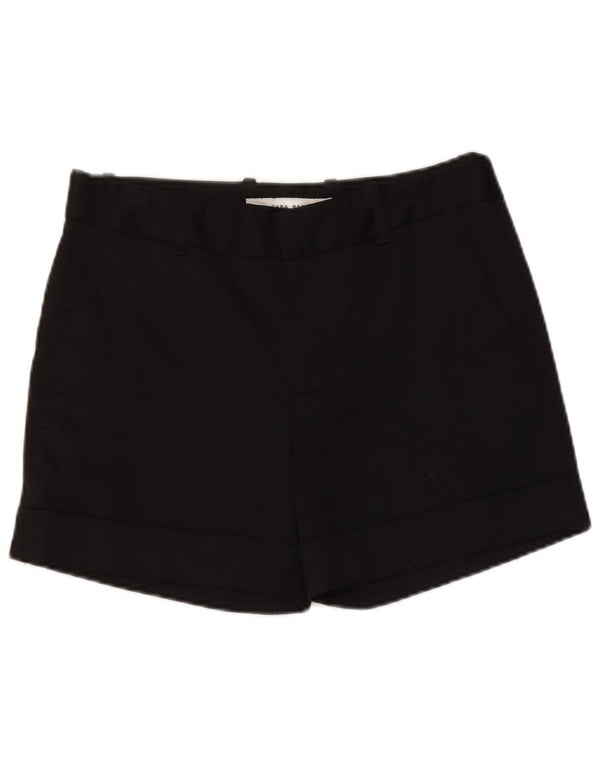 Zara Chino Shorts til kvinder Medium W28 Sort bomuld