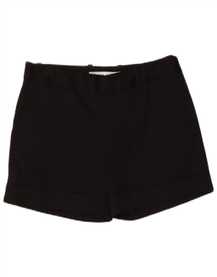 Zara Chino Shorts til kvinder Medium W28 Sort bomuld