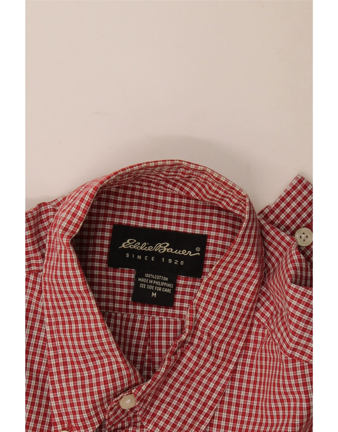 Eddie Bauer Herreskjorte Medium rød ternet bomuld