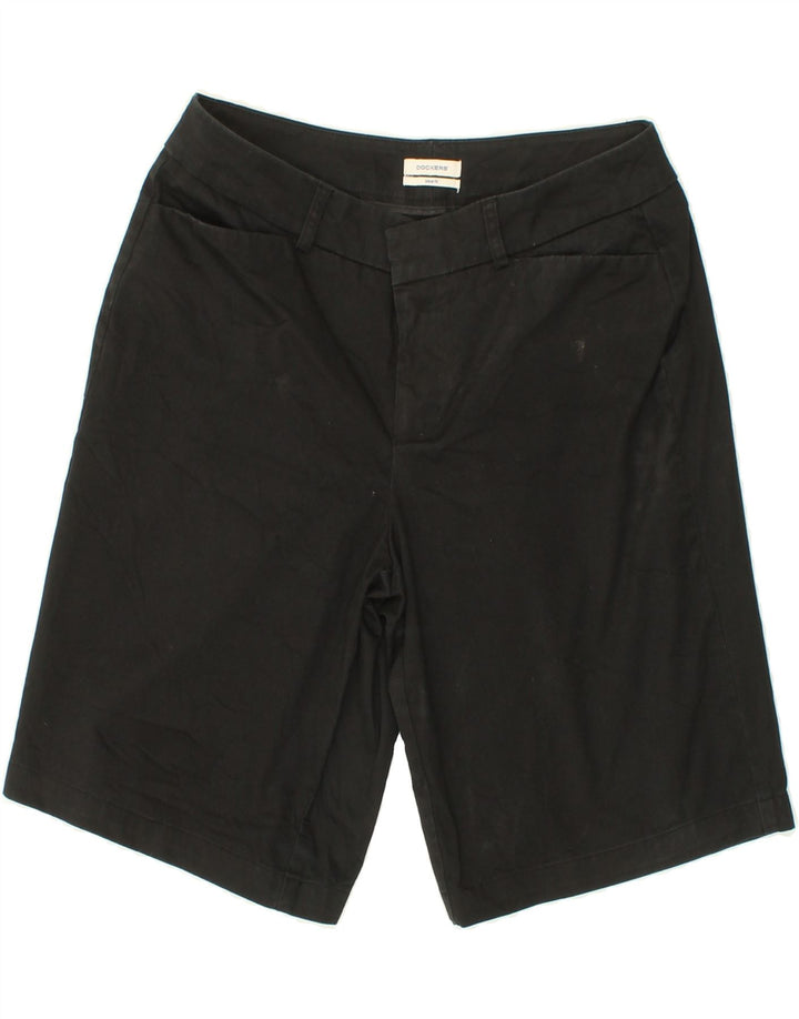 DOCKERS Womens Casual Shorts US 8 Medium W30  Black Cotton Vintage Dockers and Second-Hand Dockers from Messina Hembry 