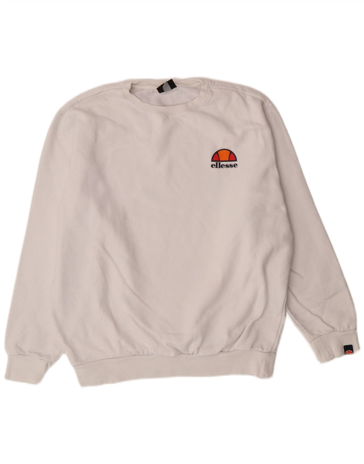 ELLESSE Sweatshirt til mænd Stor hvid bomuld