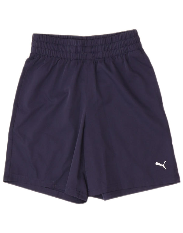 Puma Boys Sports Shorts 5-6 år XS Navy Blue Polyester