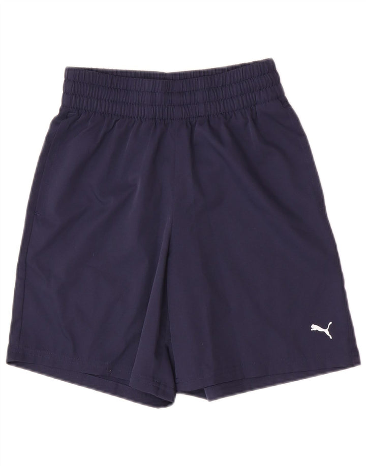 Puma Boys Sports Shorts 5-6 år XS Navy Blue Polyester
