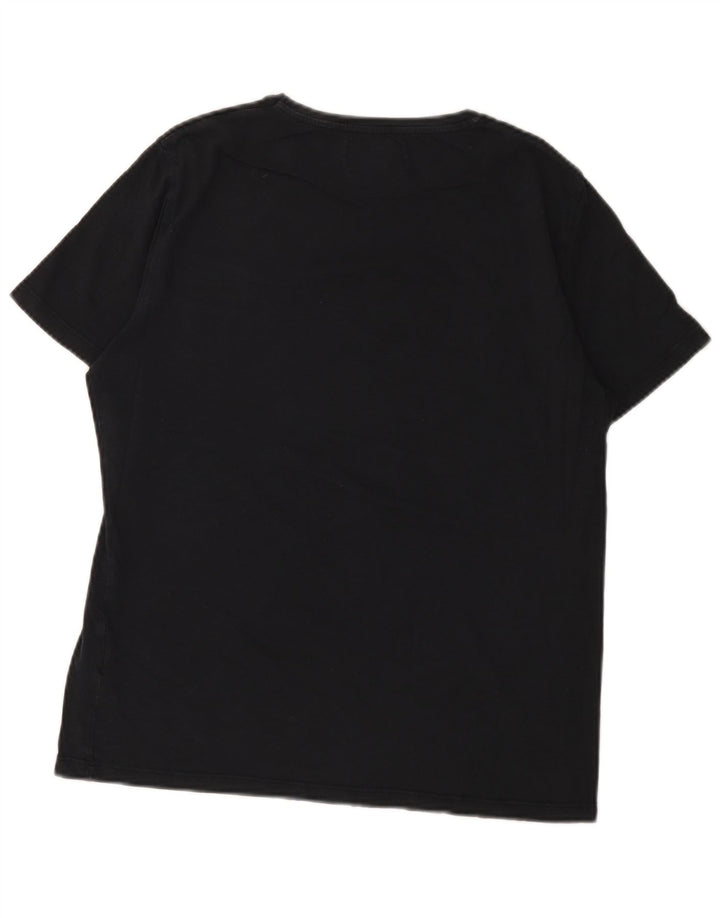 Marlboro Classics Herre grafisk T-shirt Top Medium Navyblå Bomuld