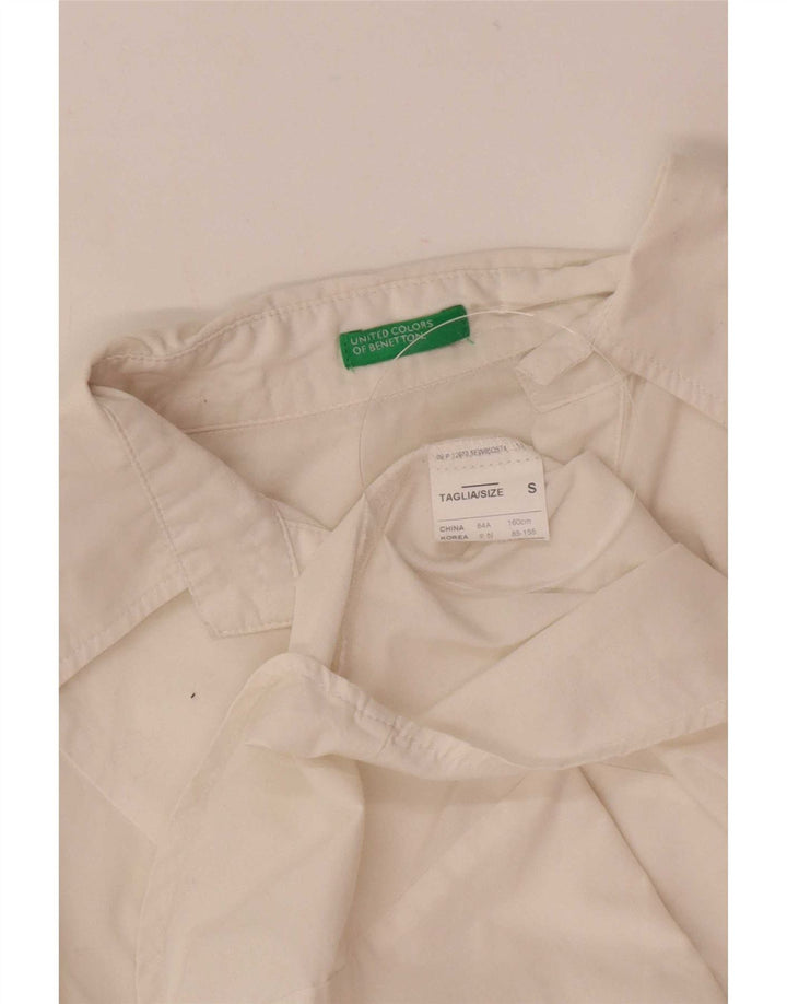 Benetton Dame Pullover Shirt UK 10 Small White