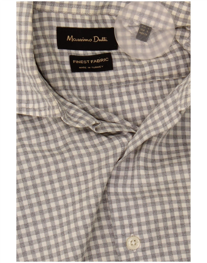 Massimo Dutti Herreskjorte Lille Grå Gingham