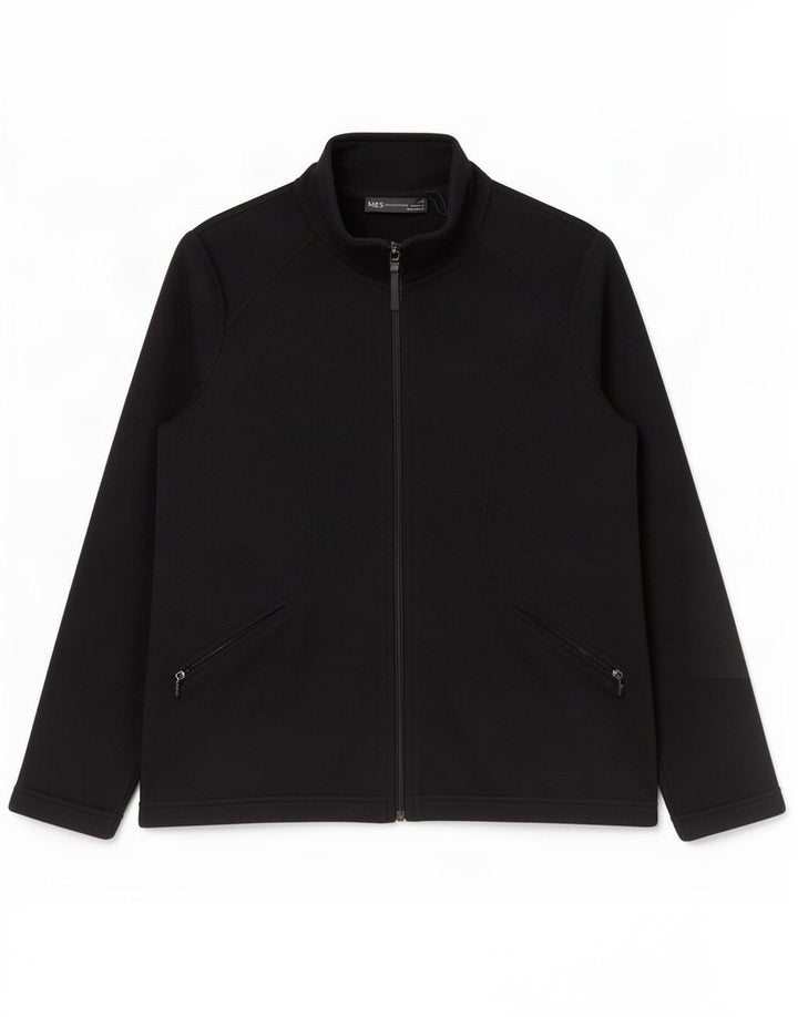 Marks & Spencer Fleecejakke til kvinder UK 14 Medium Sort Polyester