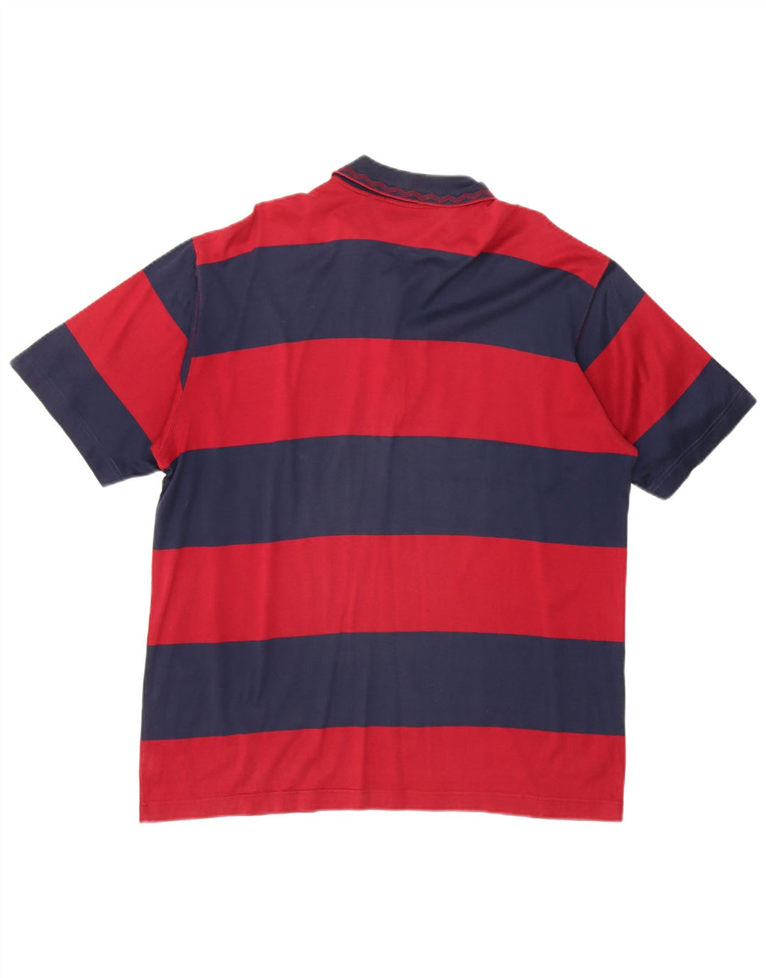 BARONI Mens Polo Shirt IT 50 Medium Navy Blue Striped Nautical