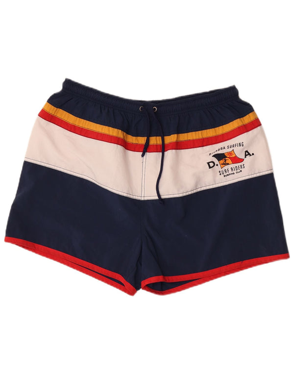 Diadora Herre grafiske svømmeshorts 2XL Marineblå Colourblock Polyamid