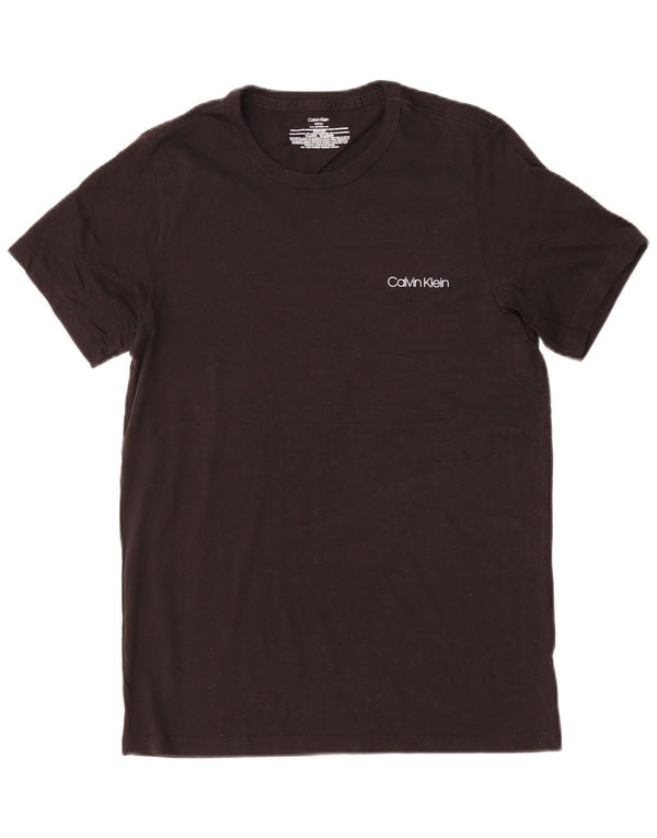 Calvin Klein Herre Kortærmet Regular T-Shirt Top Lille Sort Bomuld