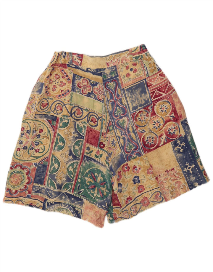 Vintage Kvinders Pegged Chino Shorts W28 Medium Flerfarvet Patchwork Silke