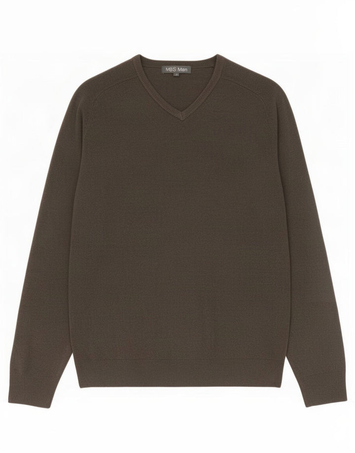 Marks & Spencer Herre V-hals sweater Medium Grå Akryl