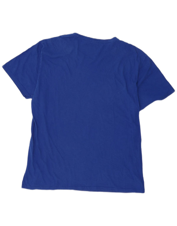 Adidas Mens Graphic T-Shirt Top XL Blue Cotton