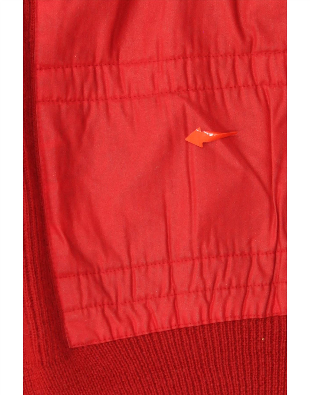 VINTAGE Mens Crew Neck Jumper Sweater IT 52 Large Red Colourblock Wool