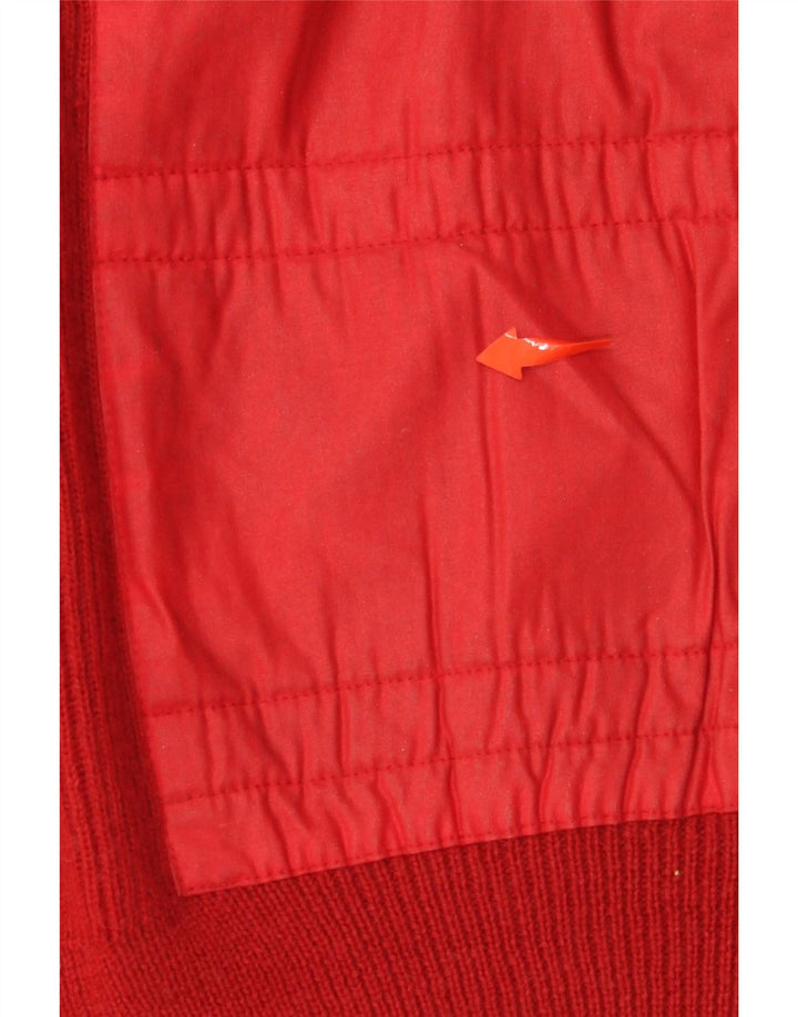 VINTAGE Mens Crew Neck Jumper Sweater IT 52 Large Red Colourblock Wool