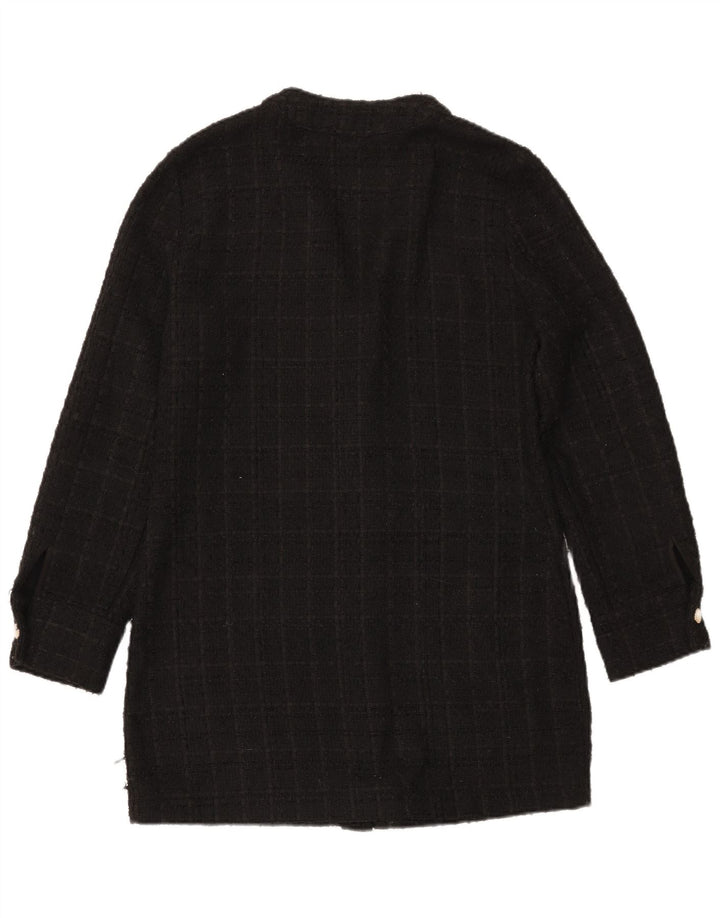 Zara Womens Longline Cardigan Sweater UK 14 Medium Black