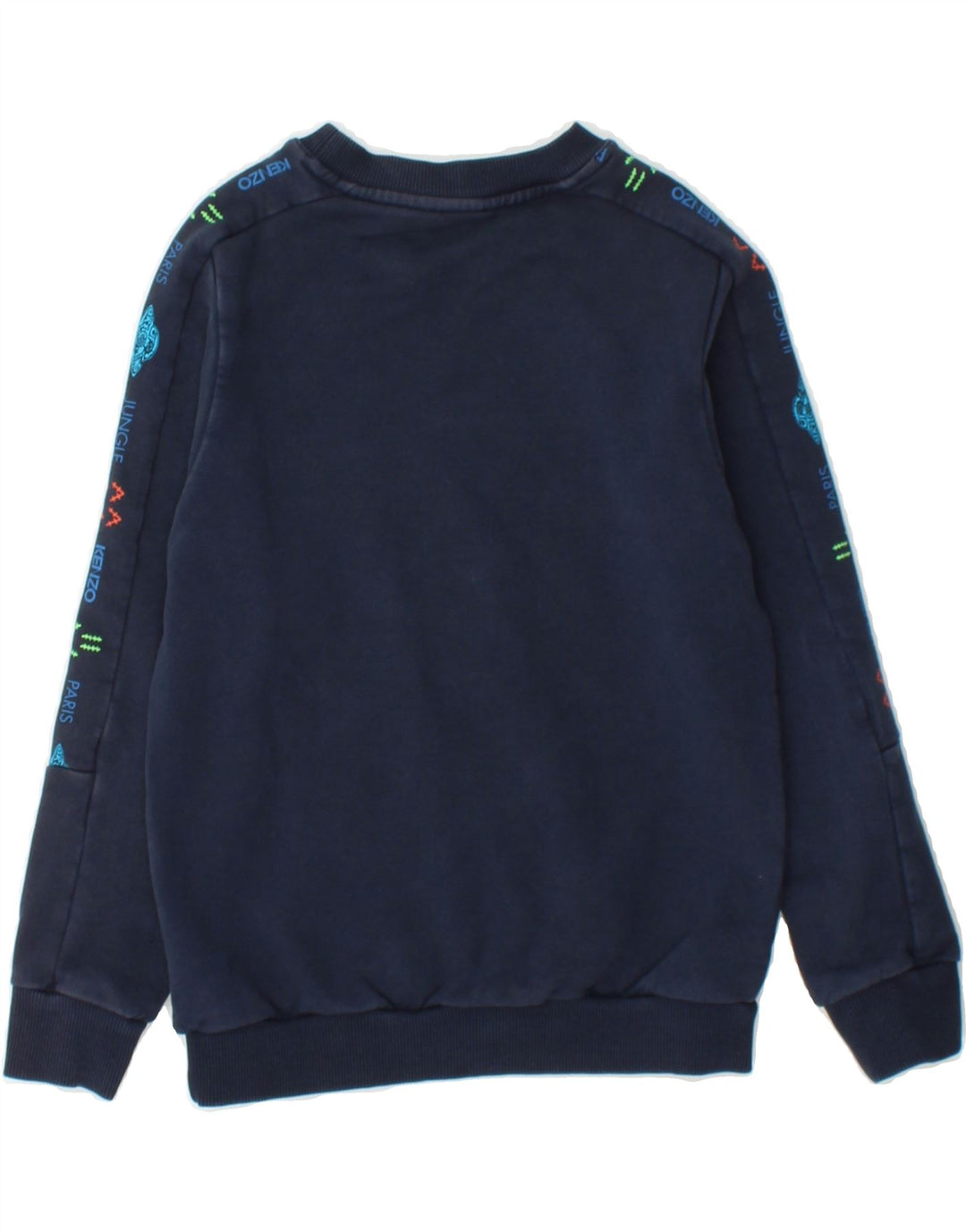 KENZO Boys Graphic Sweatshirt Jumper 7-8 Years  Navy Blue Cotton Vintage Kenzo and Second-Hand Kenzo from Messina Hembry 