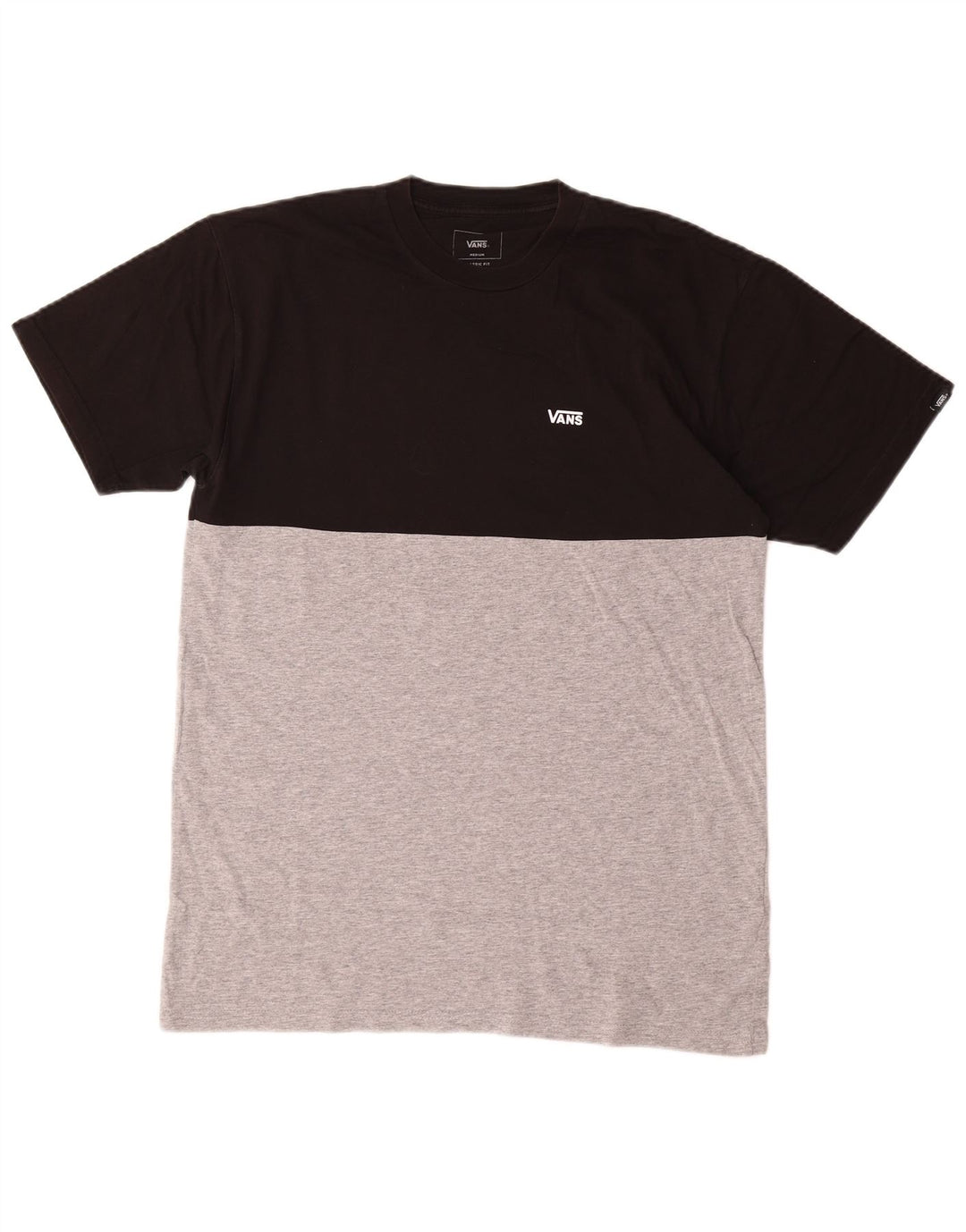Vans Herre Classic Fit T-Shirt Top Medium Sort Colourblock