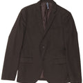 ZARA Herre 2-knaps blazerjakke EU 48 Medium Sort