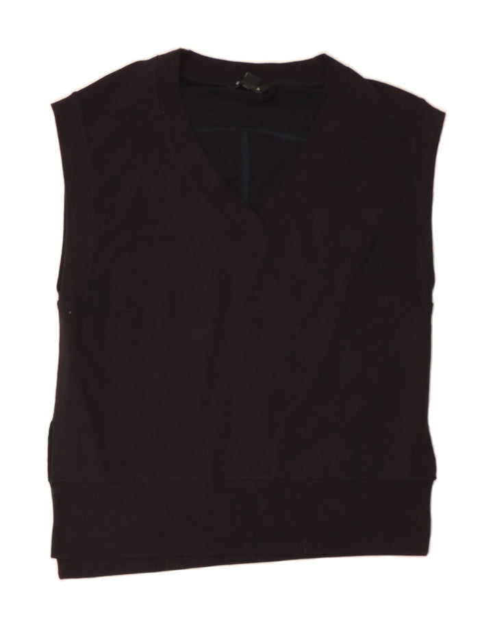 ATHLETA Womens Sleeveless Sweatshirt Jumper UK 14 Medium Black Cotton Vintage Athleta and Second-Hand Athleta from Messina Hembry 
