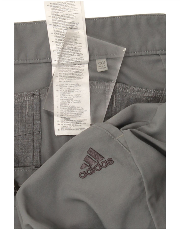Adidas Herre Slim Chino Bukser W32 L32 Grå Polyester