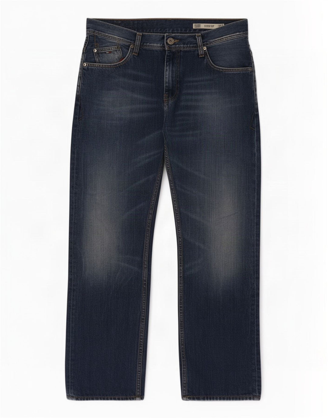 Tommy Hilfiger Herre Ryder Zip Regular Straight Jeans W36 L32 Blå