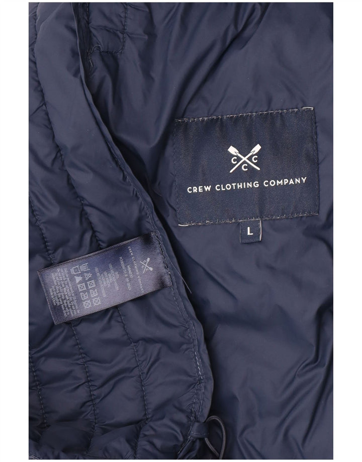 Besætningstøj Herre hættepolstret jakke UK 40 Stor marineblå nylon