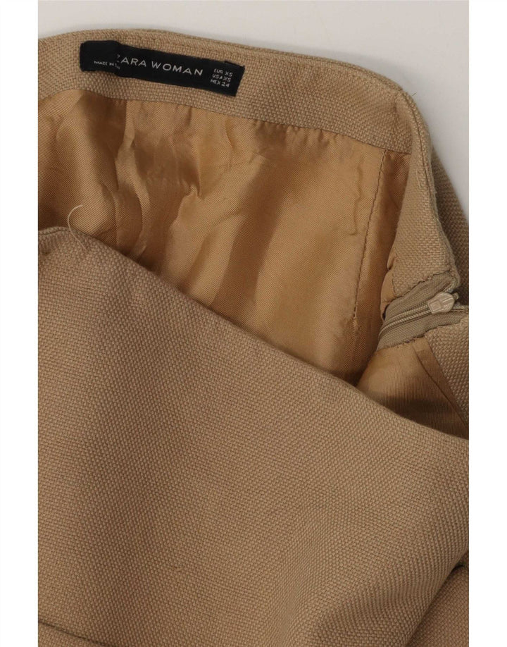 Zara Mini-nederdel til kvinder XS W24 Beige