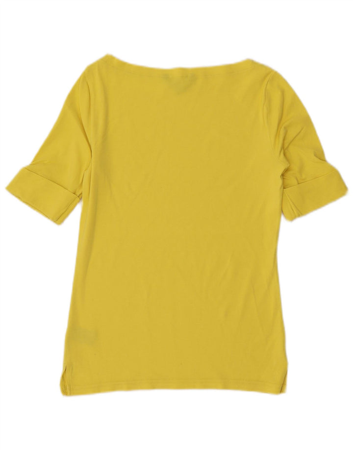 Ralph Lauren Damebluse Top UK 12 Medium Gul Bomuld