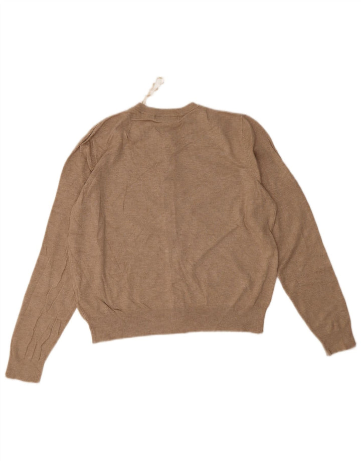 Marks & Spencer Dame Crop Cardigan Sweater UK 14 Medium Beige Viscose