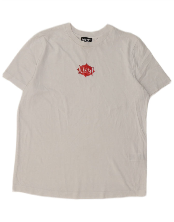 Diesel Drenge Grafisk T-Shirt Top 13-14 År Stor Hvid