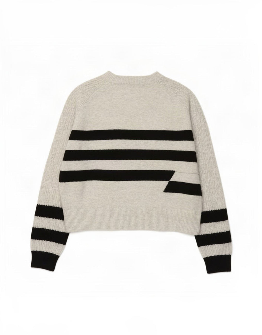 Marks & Spencer Dame sweater med rund hals DK 14 Mellem grå stribet