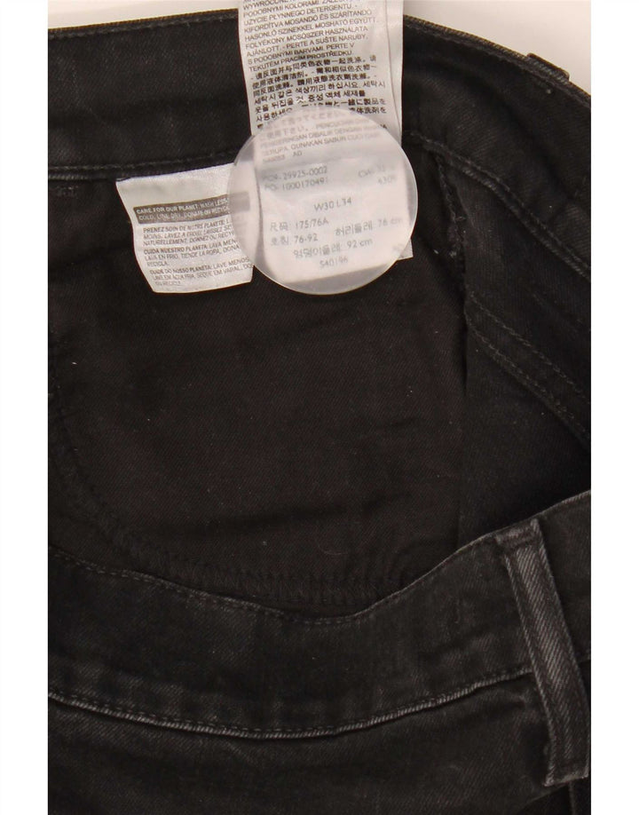 Levi's Womens Line 8 Slim Jeans W30 L34 Sort Bomuld