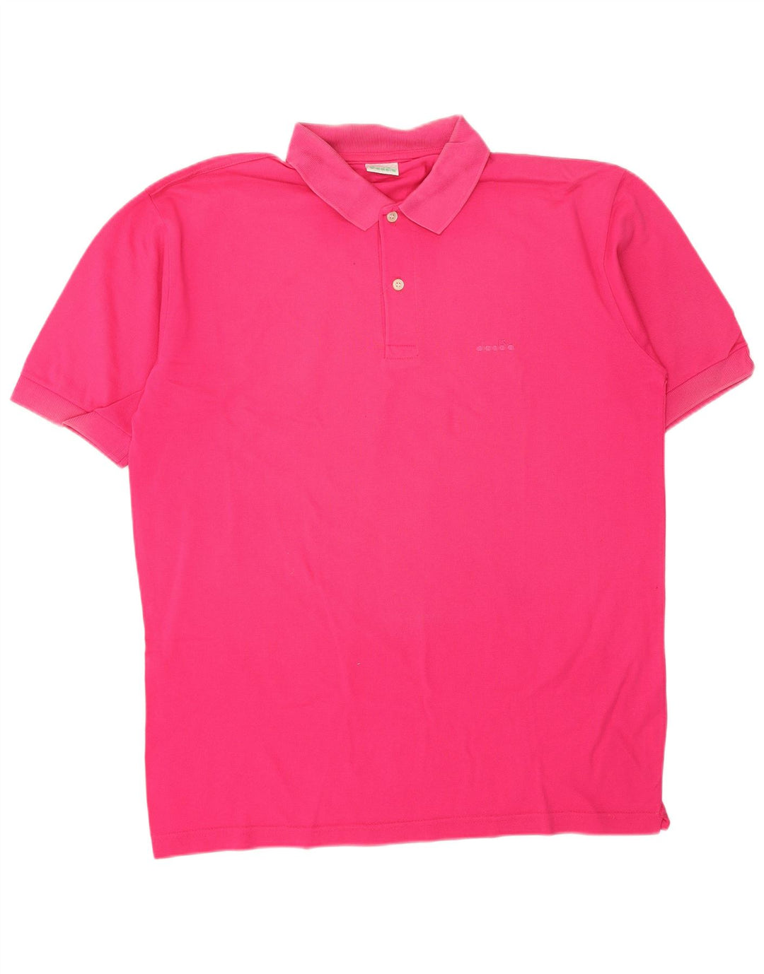 DIADORA Poloshirt til mænd Stor Pink Bomuld