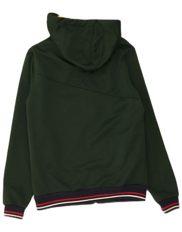 Tommy Hilfiger Mens Zip Hoodie Sweater Medium Green Polyester