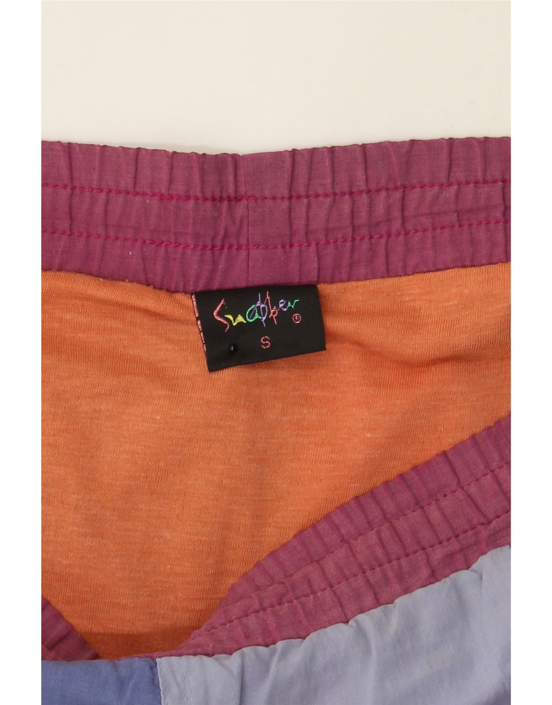 VINTAGE Mens Swimming Shorts Small  Multicoloured Colourblock Polyester Vintage Vintage and Second-Hand Vintage from Messina Hembry 