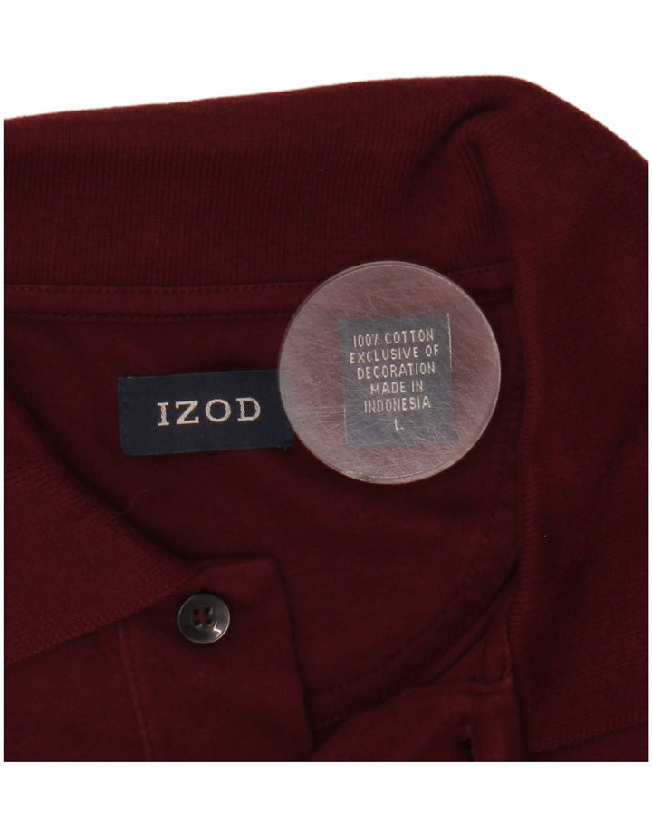 Izod Polo Shirt til mænd Stor Bourgogne bomuld