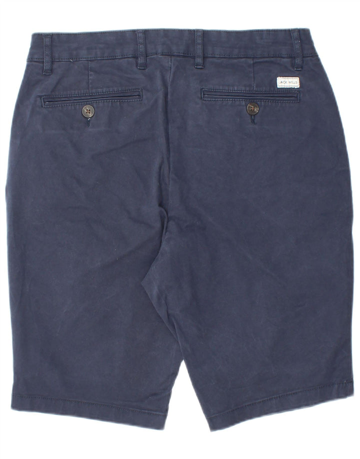 JACK WILLS Herre Slim Fit Chino Shorts W32 Medium Marineblå Bomuld