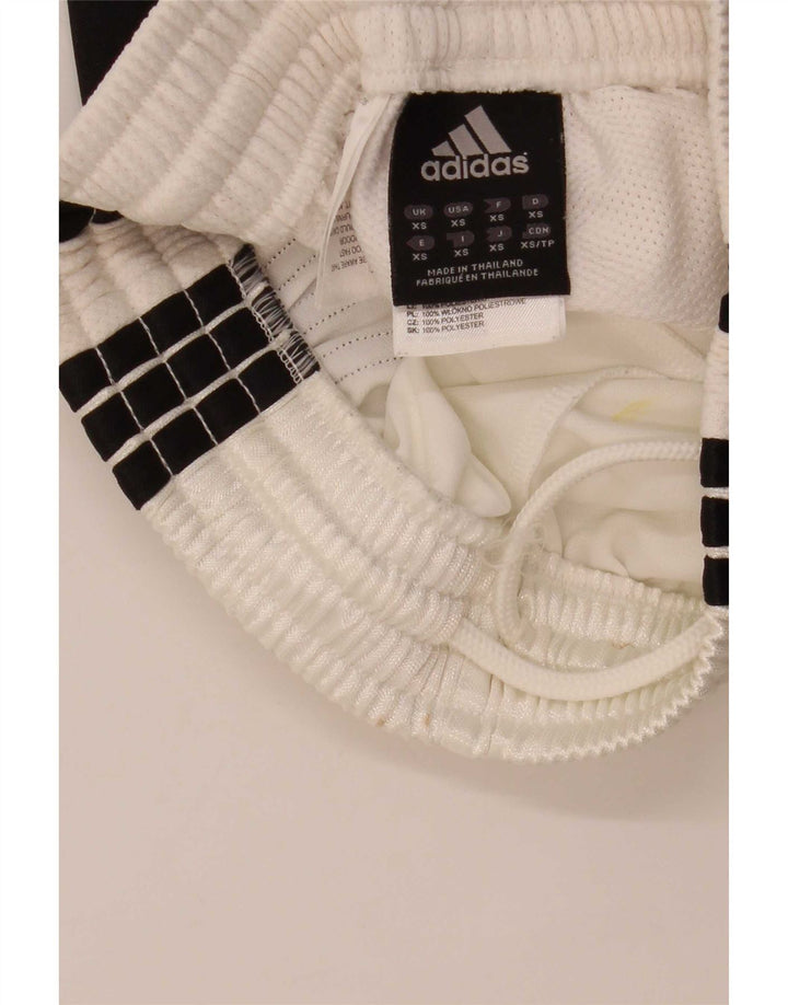 Adidas Womens Climacool Sports Shorts UK 4 XS White Colourblock Polyester