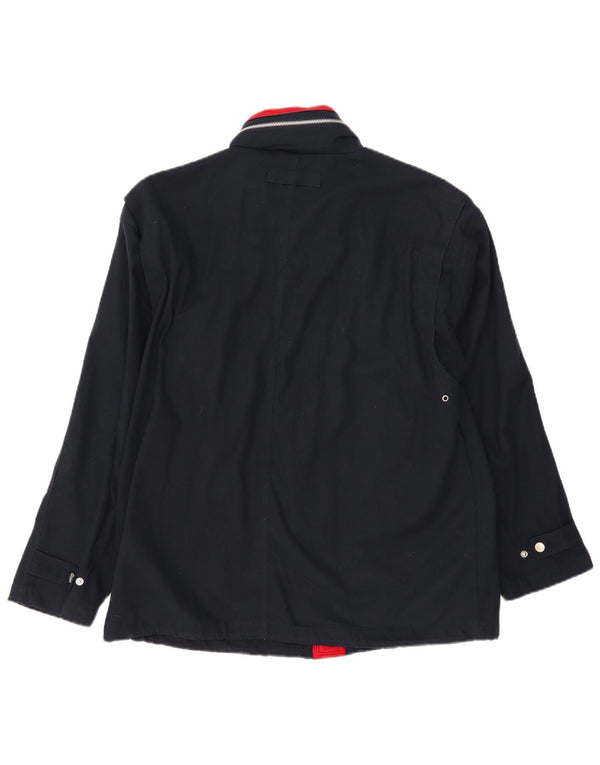OXER Herre Hooded Utility Jacket UK 40 Large Navy Blue Cotton